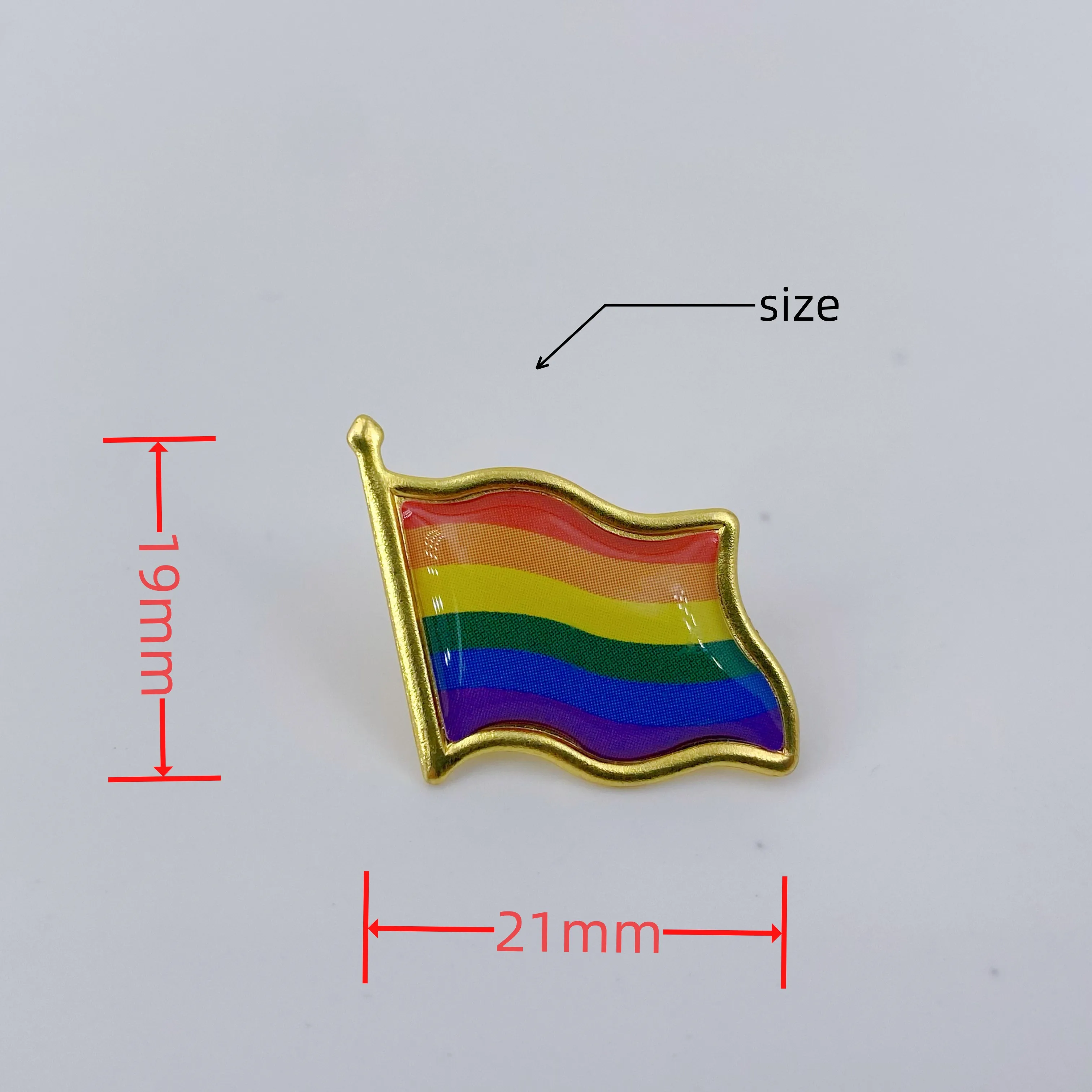 20/100pcs Pride Pins Gay Pride Rainbow Flag Collar Pin Brooches LGBT Lapel Pin Decoration for Clothes and Bags Gay Pins