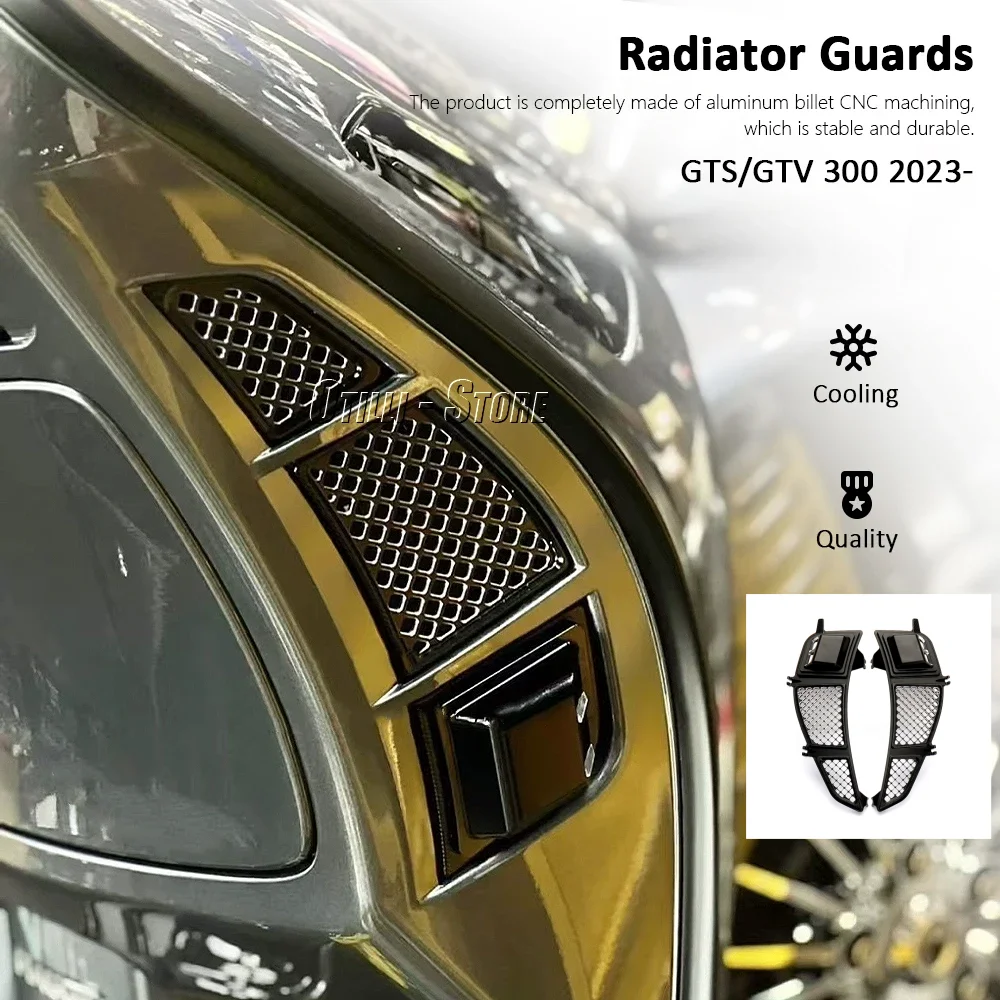 

For Vespa GTV 300 GTV300 GTS 300 GTS300 2023 2024 Motorcycle Radiator Grille Guard Oil Cooler Protection Water Tank Grill Cover