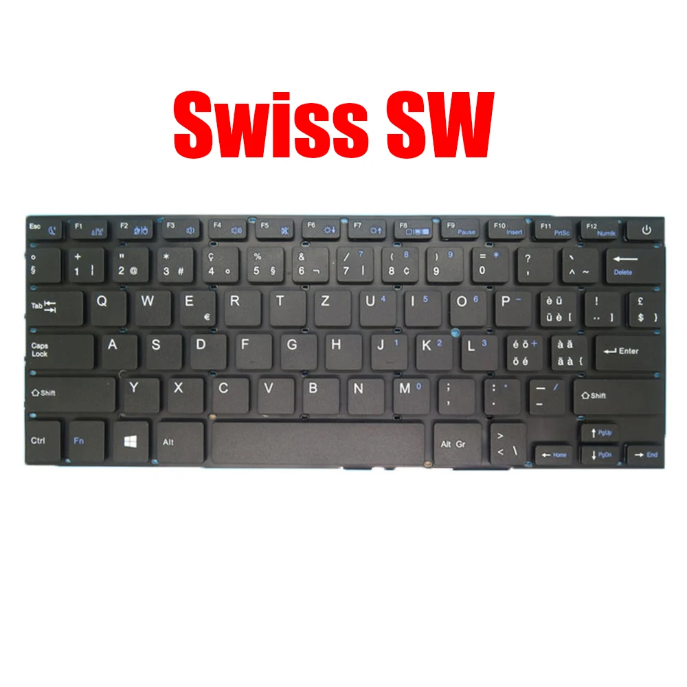 Swiss SW Laptop Keyboard 0280DD YX-K2000 G151111 34280B048 YXT-NB92-08 Black Without Frame New