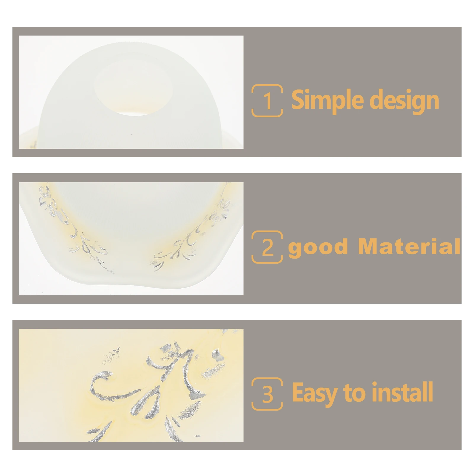 

Simple Style Glass Lampshade Decorative Ceiling Lamp Cover Home Light Accessory Warm Gentle Light Eye Protection