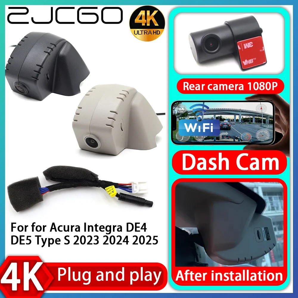 

ZJCGO UHD 4K 2160P Plug and Play DVR Dash Cam Camera Video Recorder for Acura Integra DE4 DE5 Type S 2023 2024 2025