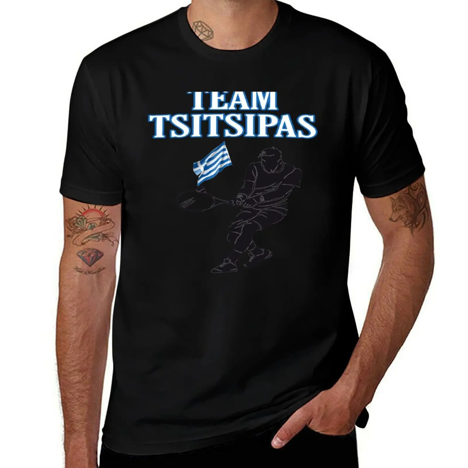 Team tsitsipas - Stefanos Tsitsipas T-Shirt Casual Fashion Print Tee Top T-Shirt