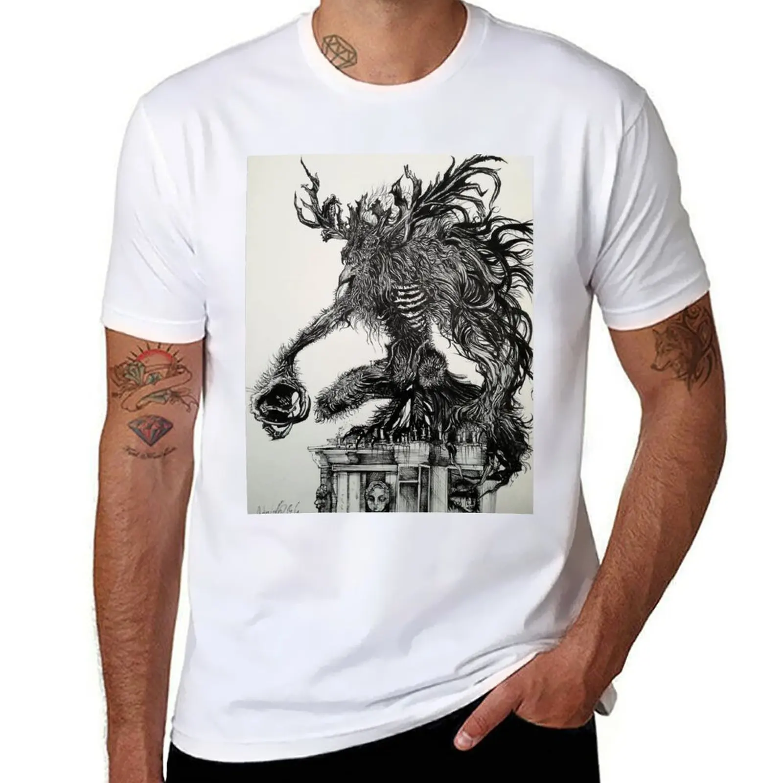 

Beast Cleric Dark Souls. Gothic art T-Shirt t shirt man luxury t shirts for man pack white