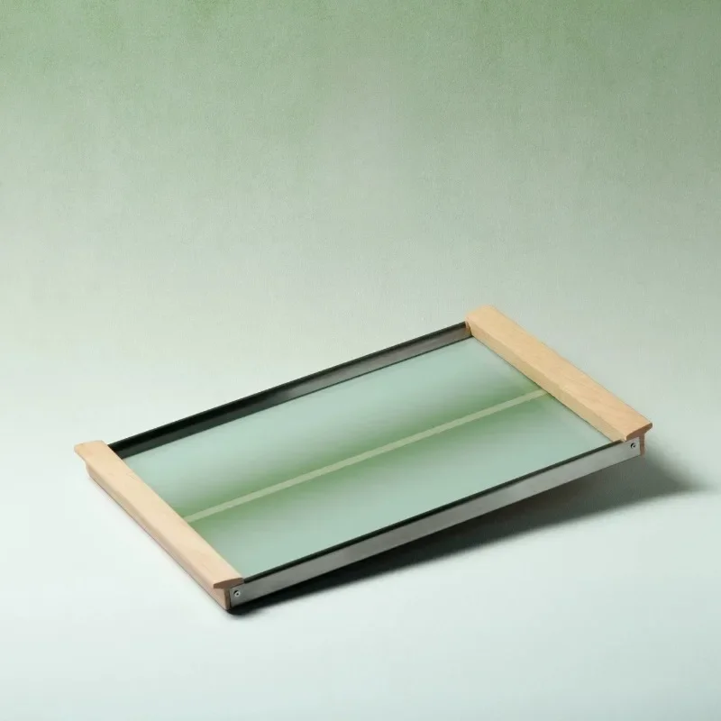 Chinese-style spring equinox autumn water minimalist tray, Japanese-style solid wood modern tea tray