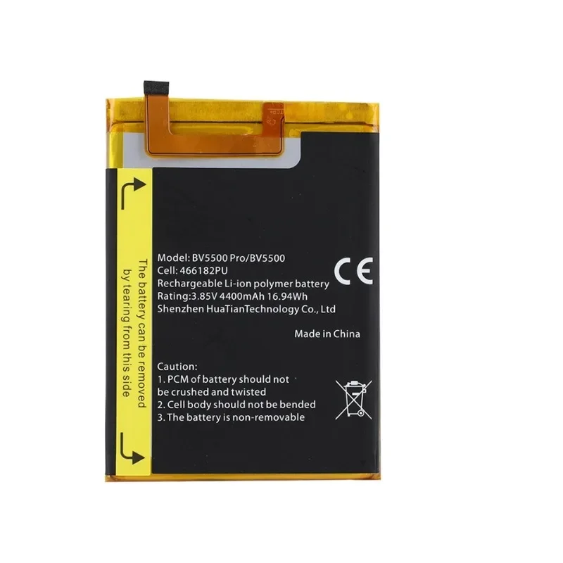 For Blackview A10 BV5500 Pro Battery 466182PU 4400mAh Mobile Phone Batteries