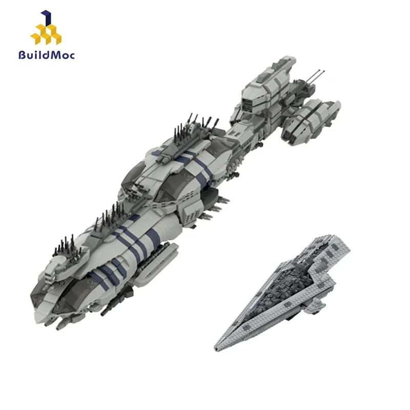 MOC Recusant Class Light Destroyer Frigate Building Blocks Set Space Wars Spaceship Airship Model Toy For Children Birthday Gift