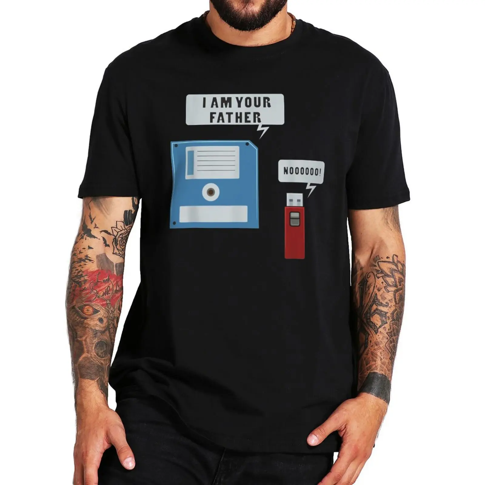 

USB Floppy Disk Funny Design T Shirt Geek Computer Nerd Programmer Men's Novelty Tee Shirt 100% Cotton Oversized CamisetaF