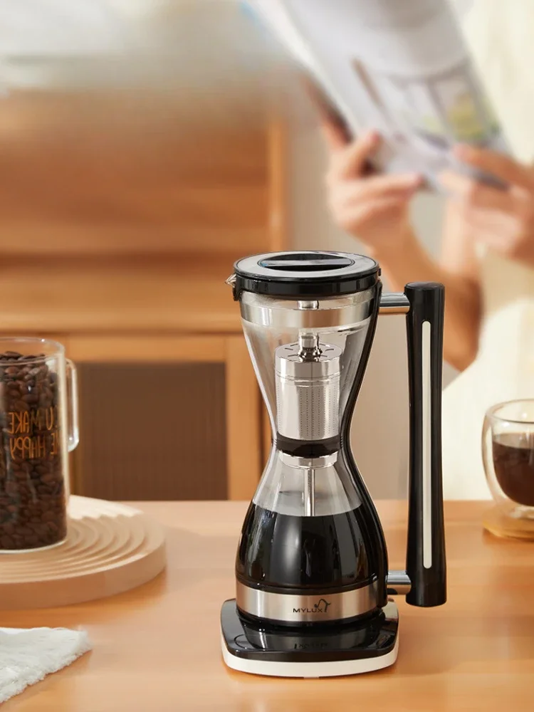 Cafetera Syphon para el hogar, cafetera hecha a mano con Base calefactora, cafetera Americano de oficina con Base