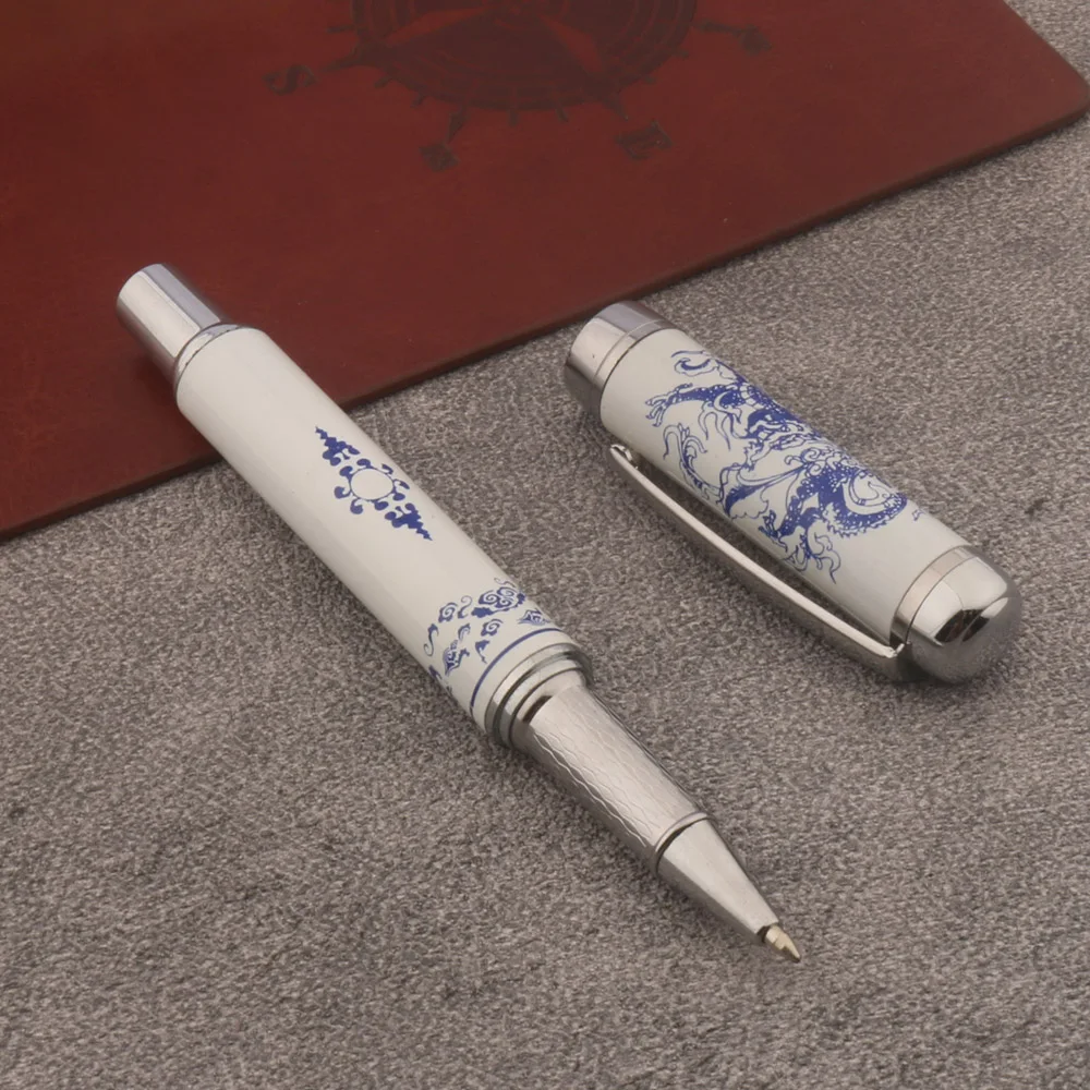 Blue And White dragon CHINESE Painting Rollerball Pen Stationery Office school supplies Writing