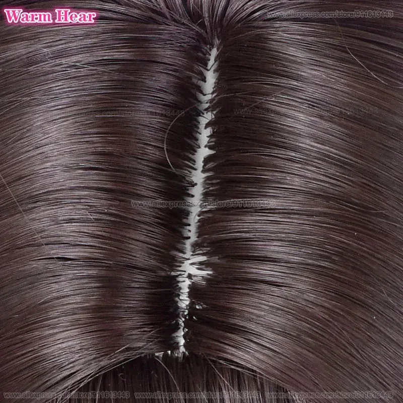 Синтетический парик Chiori, короткий, 43 см, коричневый, с бликами, желтый зажим для хвоста, парик для косплея, термостойкие волосы, парики для Хэллоуина