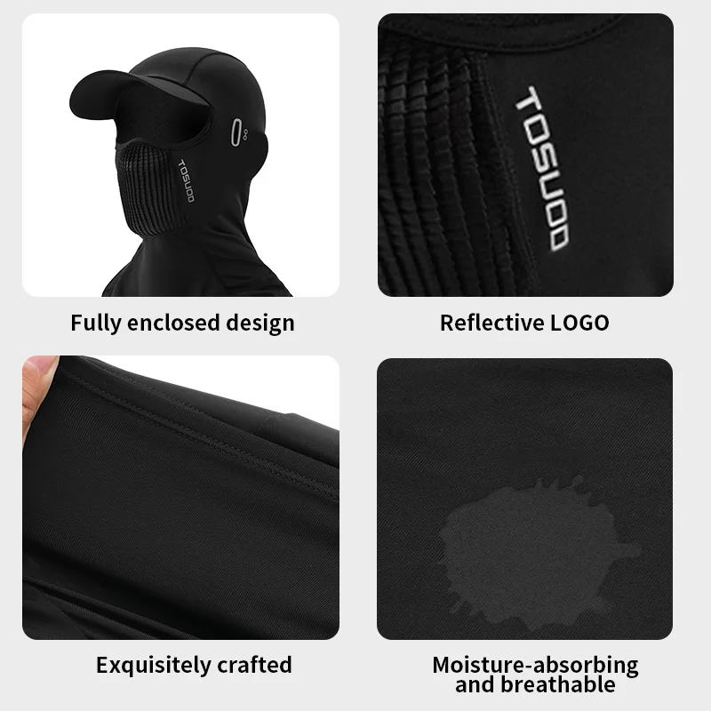 TOSUODSummer UPF50+ UV Protection Ice Silk Full Face Mask Breathable with Glasses Hole Quick-Drying for MTB Road Cycling Outdoor image 4