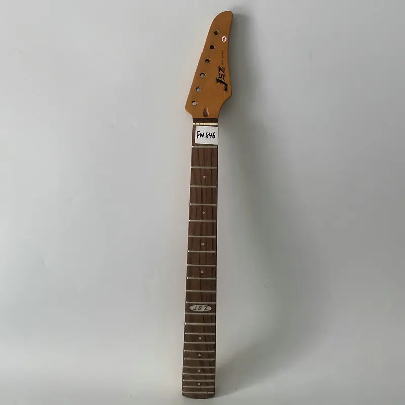 

FN846 Paints&Wood Damages 22 Frets ST Guitar Neck Standard Scales Length Maple+Rosewood for DIY