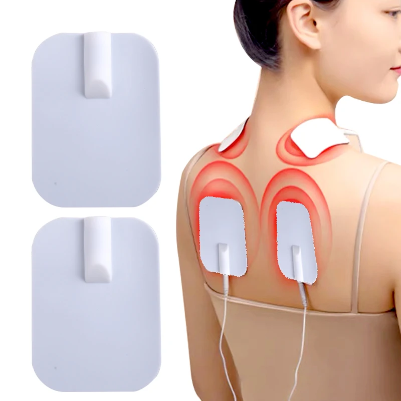 TENS筋肉刺激装置用シリコンゲル電極パッド 電気マッサージ器用導電性パッド 痛みの緩和と筋肉の弛緩のため
