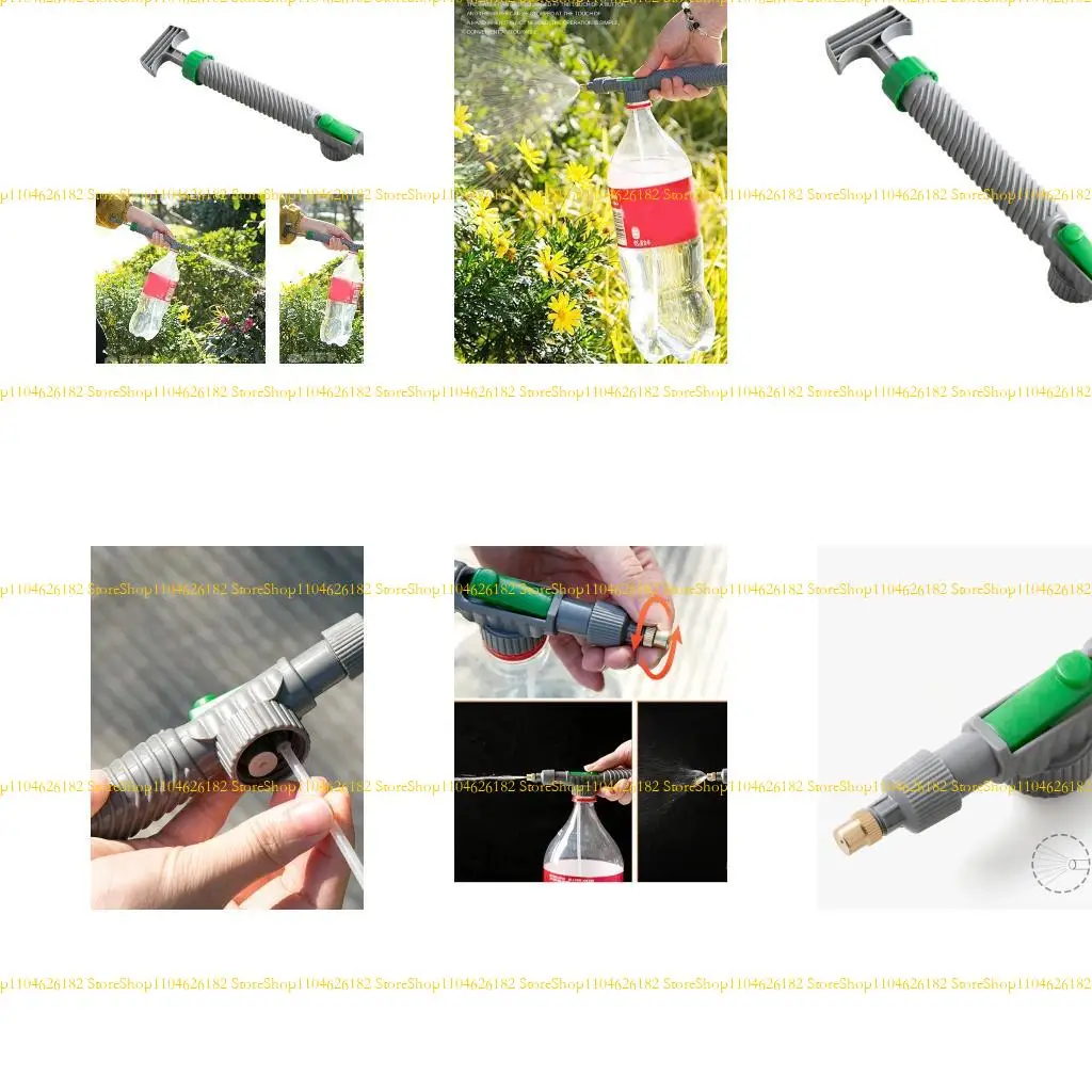 

Q2Q4 High Pressure Air Manual Sprayer Adjustable Drink Bottle Head Nozzle Garden Watering Tool