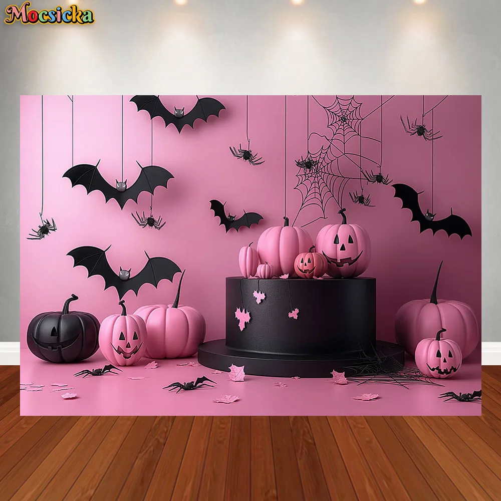 Halloween Photography Background Horror Pumpkin Moon Castle Holiday Decorations Backdrop Kids Party Supplies For Studio Props