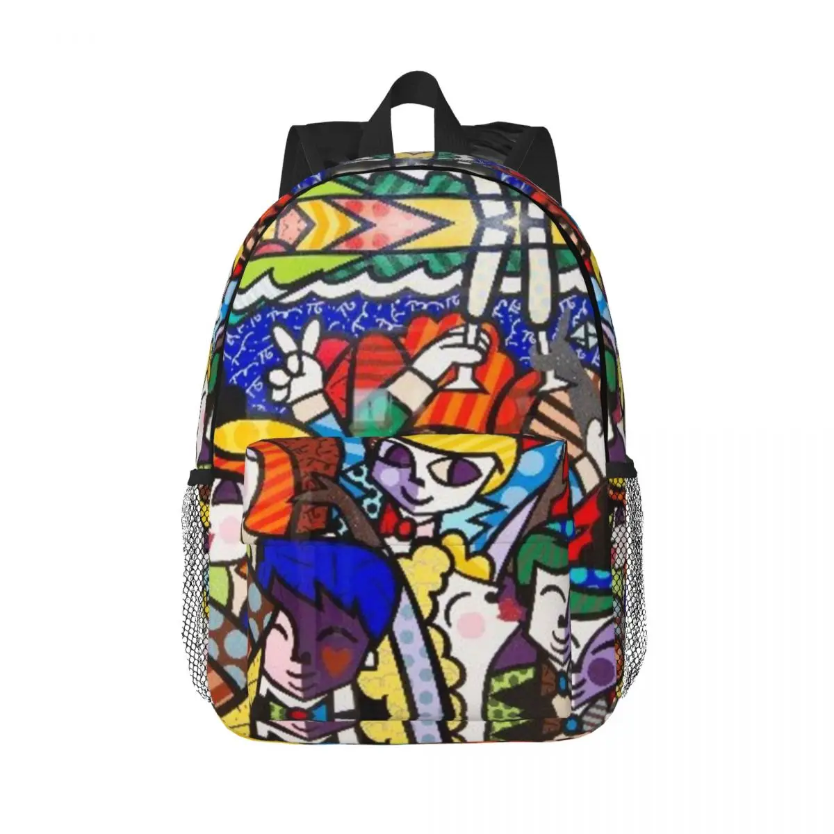 B-Britto-Anime bedruckte, leichte, lässige Schultasche für Schule, Outdoor, Einkaufen, Büro 15 Zoll