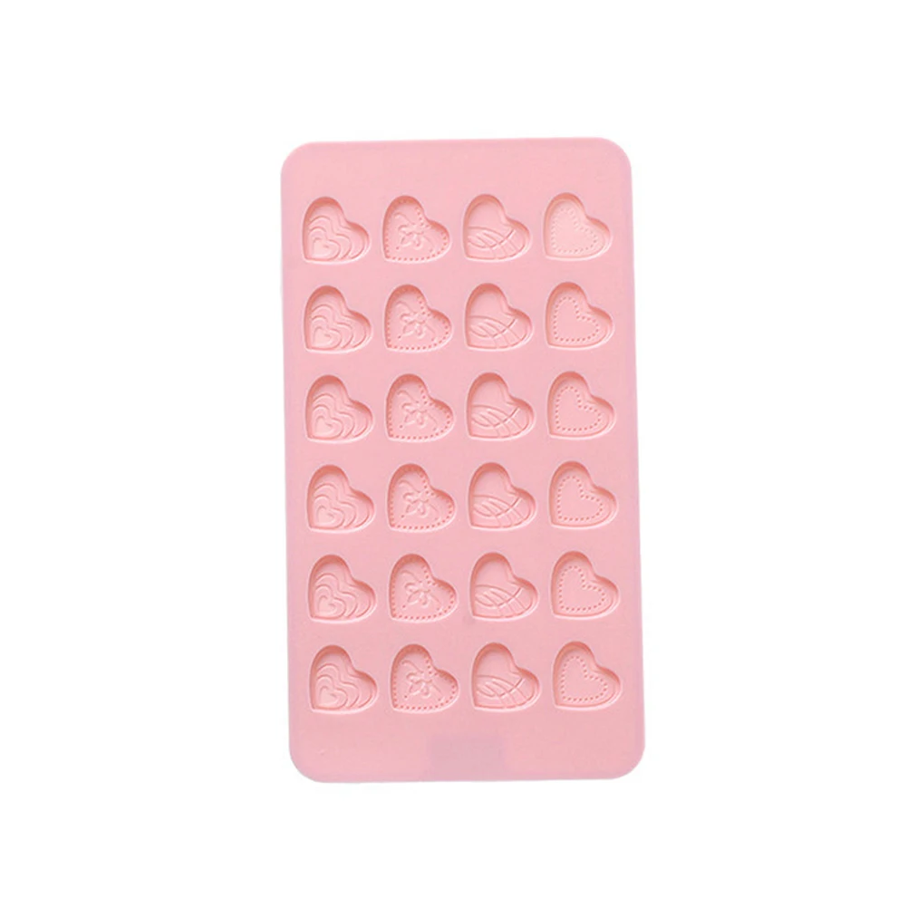

2pcs Pink Heart Silicone Chocolate Mold Cake Baking Tool Fondant Tray Non-Stick Flexible Easy Clean Valentine Dessert Craft