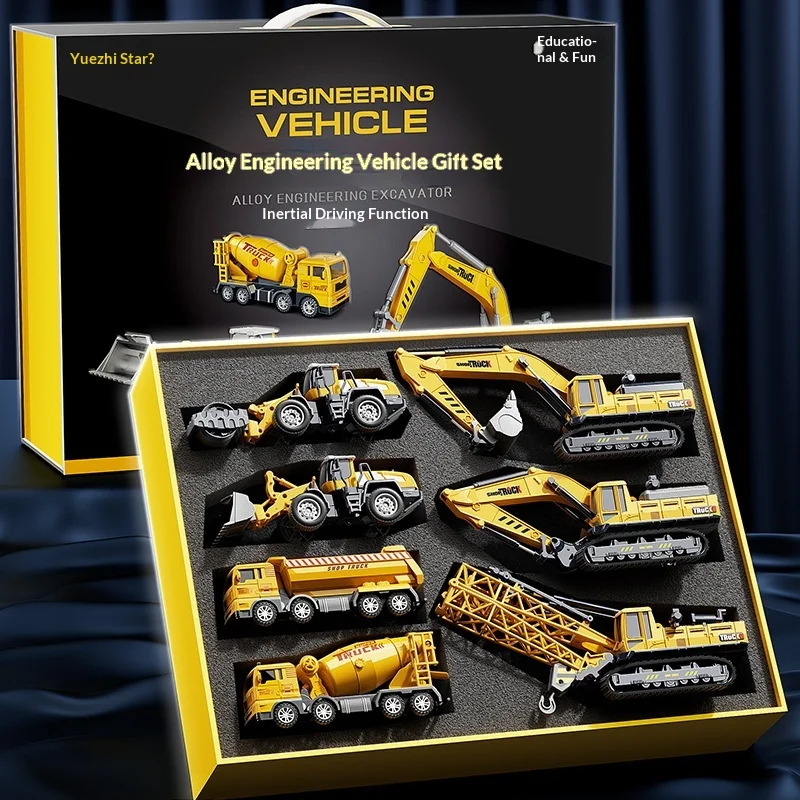 

Bajesus Alloy Construction Vehicle Set Excavator Bulldozer Diecast Toy Cars for Boys Kids Birthday Holiday Gift 3C Certified