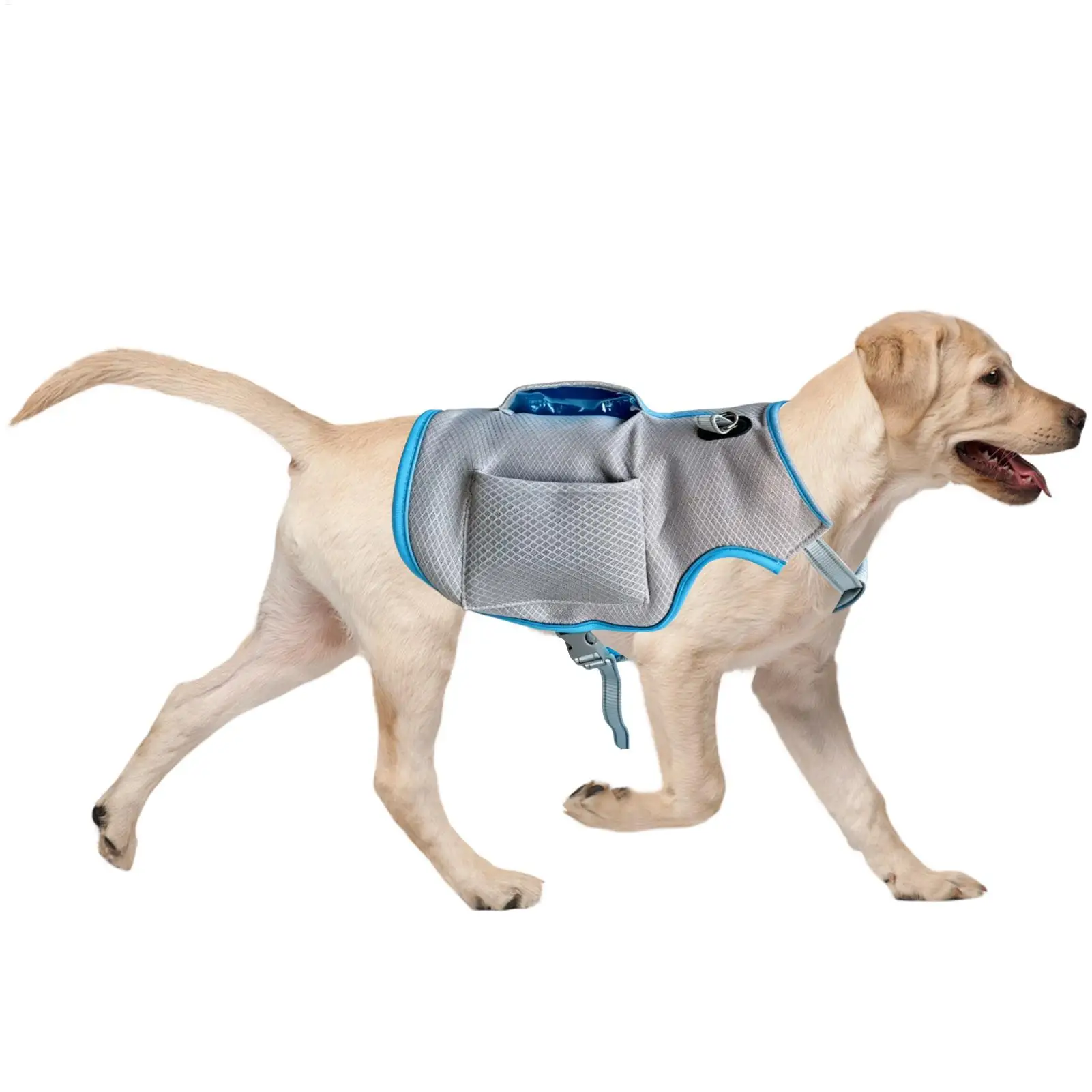 Dog Cooling Vest With Ice Pack Adjustable Mesh Jacket Summer Heat Relief Puppy Shirt For Small Medium Large Home Travel Beach