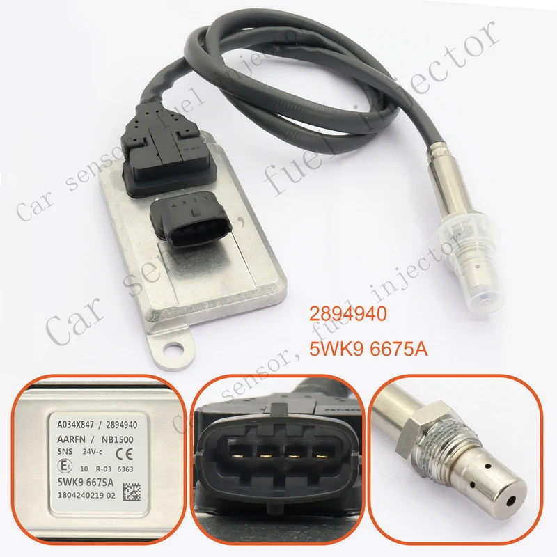 Q+ Nitrogen Oxide Nox Sensor 5WK96675A 2894940 A034X847 5WK9 6675A For Cummins