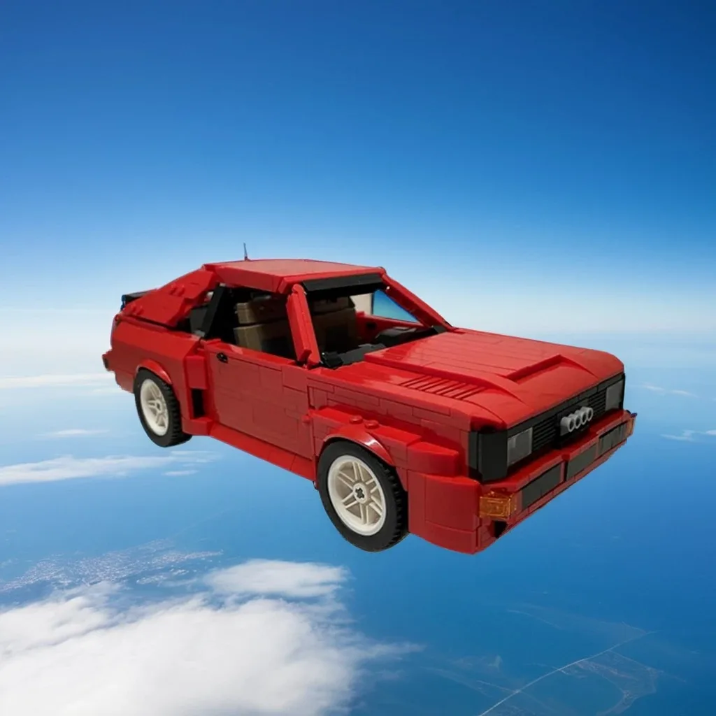

1255 шт. Audier Sport Quattro Ur-Quattro 1984 MOC с quattro 4WD, широкими крыльями и раллийными образовательными строительными блоками в подарок