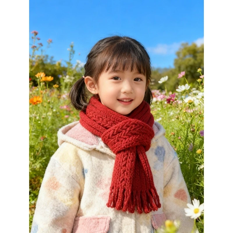 الشتاء الاطفال وشاح لينة متماسكة الرقبة أدفأ للجنسين بلون 2-10 سنة الرضع طفل صبي فتاة وشاح دافئ هدية اكسسوارات