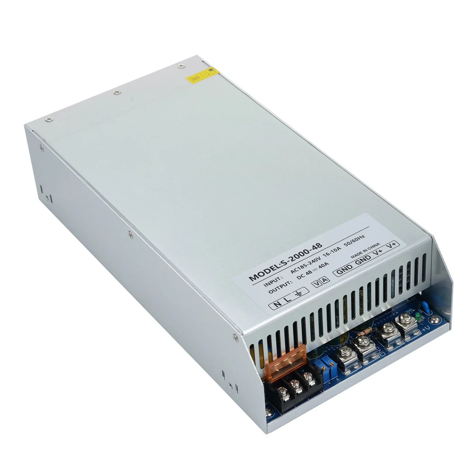 Switching Power Supply DC 48V 40A 2000W Power Adapter Voltage Transformer AC 185V-240V to DC 48V 40Amp Switching Converter