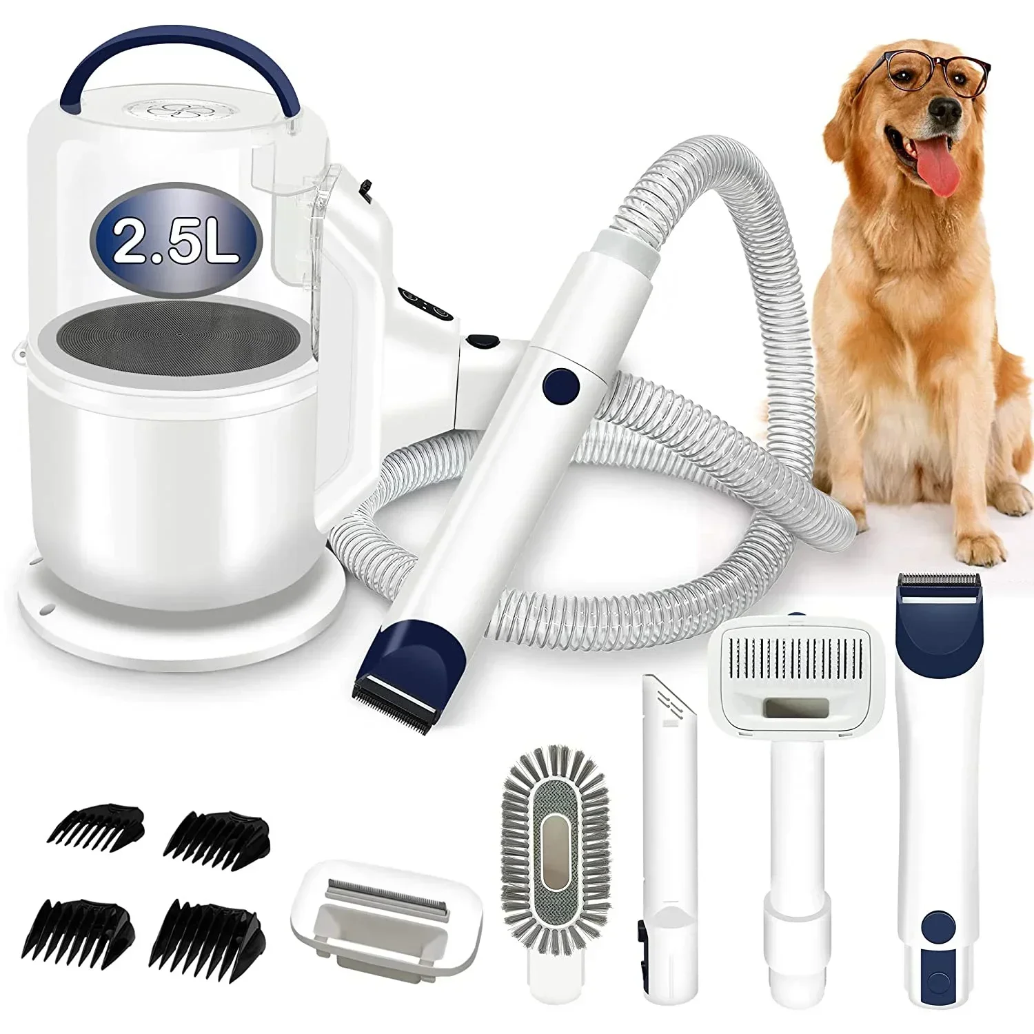 Professional Pet Grooming Set Multi-function Electric Hair Clippers Groomer Electric Hair Sucker Shaver