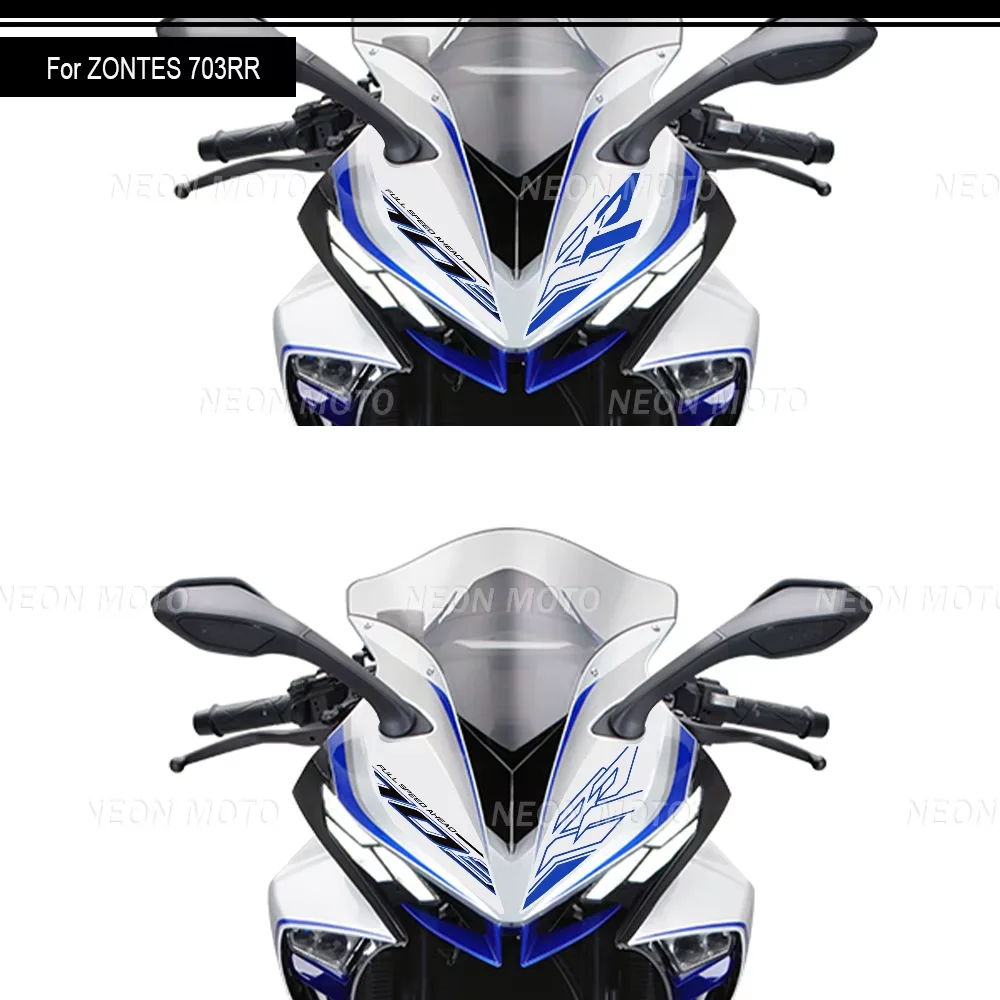Naklejki na zbiornik motocyklowy 703 RR, przednie naklejki dekoracyjne, wodoodporne naklejki, akcesoria DO Zontes 703RR ﻿ 2025 2026