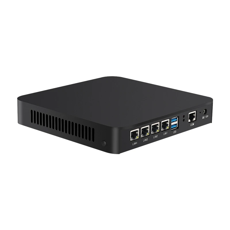 Fanless Mini PC Intel Celeron J6412 J4125 CPU 4x 2.5GbE Ethernet 4G/5G Modem Two SIM Slots Win10/11 Ubuntu OpenWrt