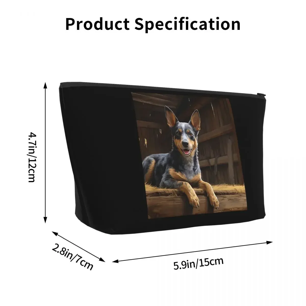 Australian Cattle Dog (6) Travel Cosmetic Bag Makeup Bag Zipper Bag Cosmetic Case Cosmetics Organizer For Women Ladies Gift