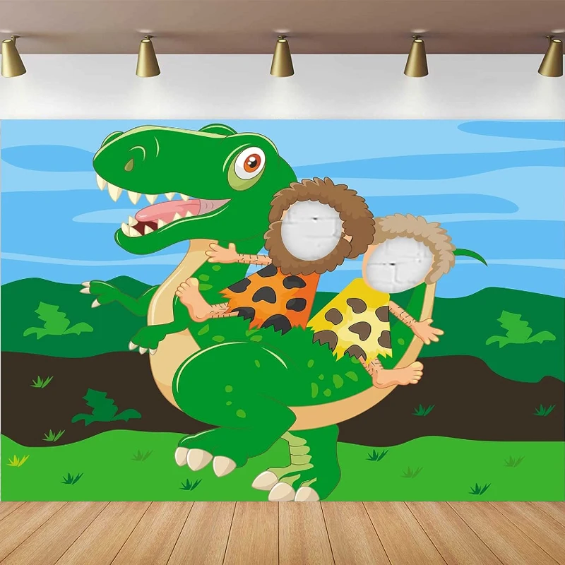 Fotografie Achtergrond Fantasiespel Party Face Game Rit Tyrannosaurus Rex Dinosaurus Decor Banner Achtergrond Photo Booth Props