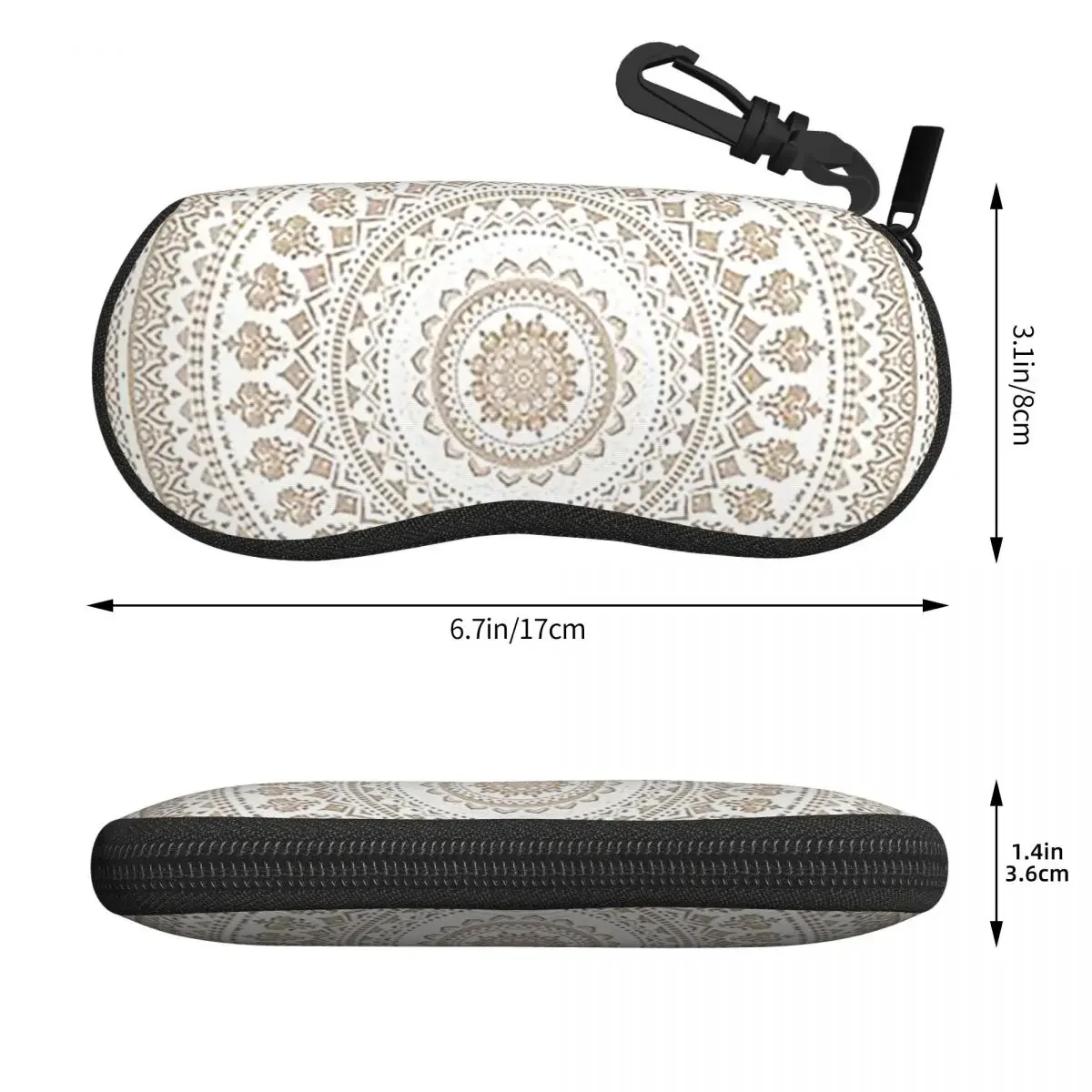 Mandala Earth - Brigh Shell Glasses Case Portable Sunglasses Box Women Men Soft Eyeglasses Bag Pouch