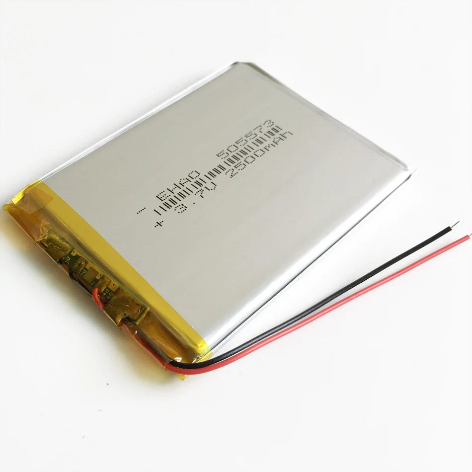 3.7V 2500mAh 505573 Lithium Polymer Battery Lipo Rechargeable battery Accumulator Cells For Power Bank E-book Tablet PC laptop