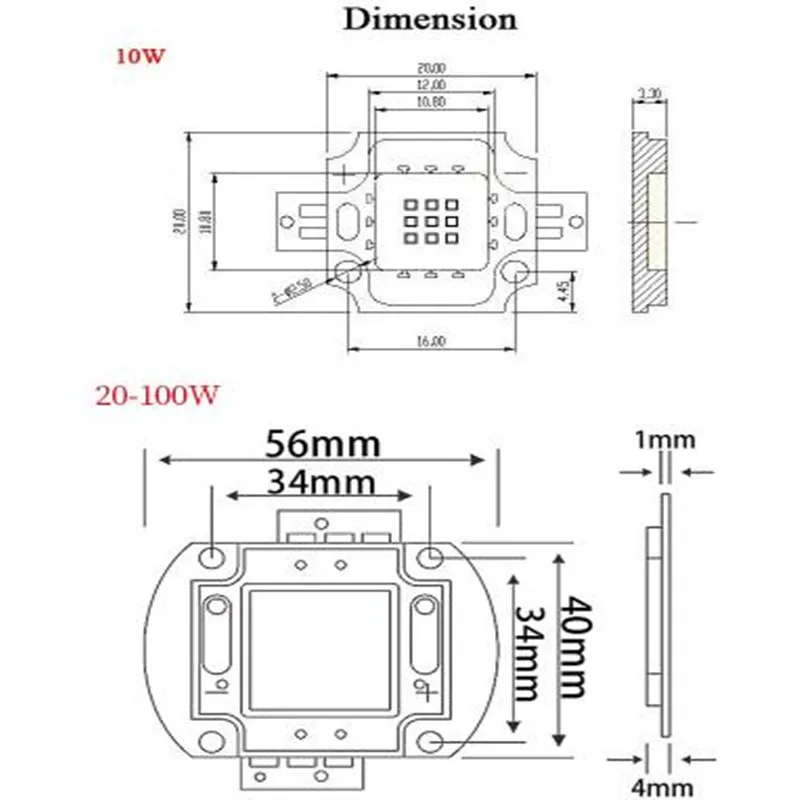 30W LED COB Chip Light Integrated High Power Lamp 900mA 32.0-34.0V 2400-2700LM 30mil White/Warm White