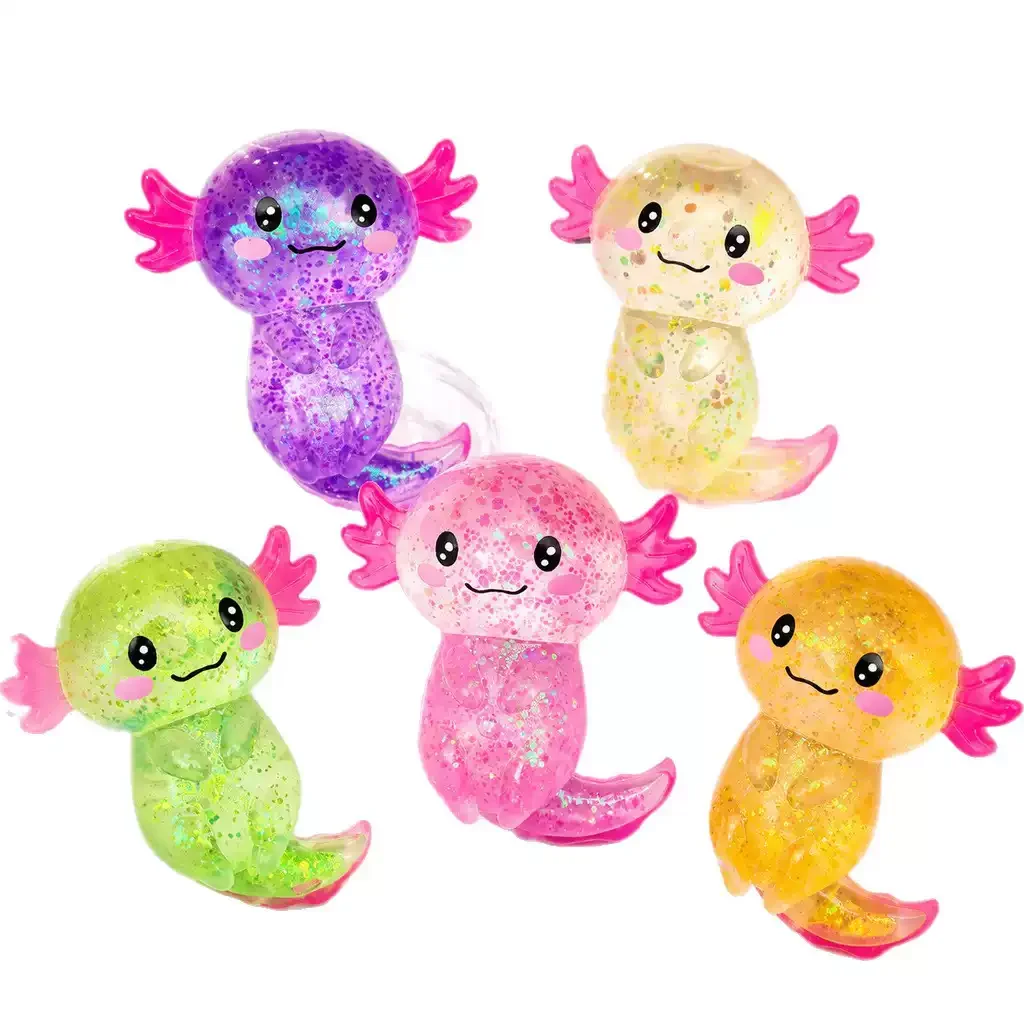 Creative Aurora Color Maltose Axolotl Squishy, Novelty Fidget Slow Rebound Simulation Animal Stress Relief Squeeze