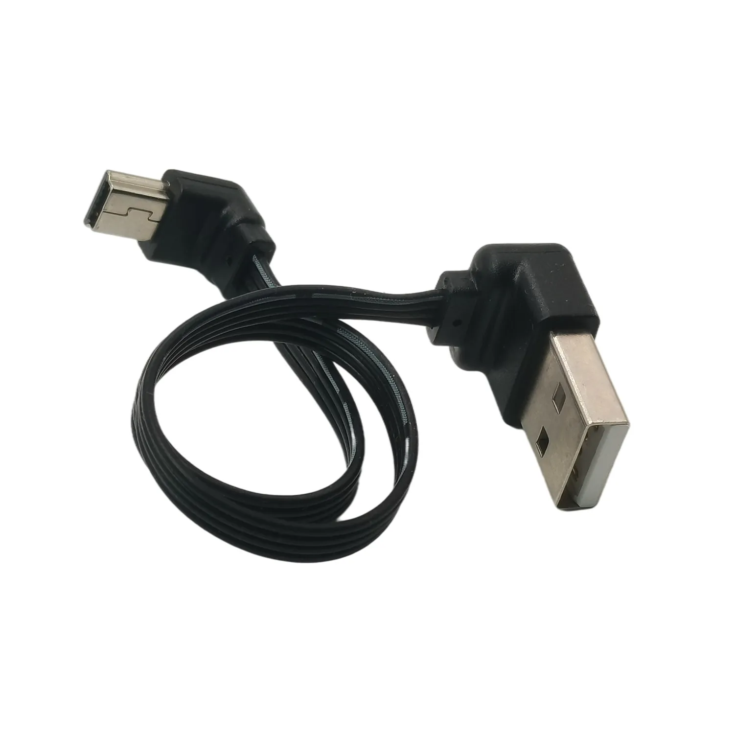 2.0 USB męski do Mini kabel USB w dół prostopadły 90 stopni 0.1m 0.2m 0.3m 0.5m do aparatu MP3 MP4 Tablet odtwarzacz wideorejestrator samochodowy GPS