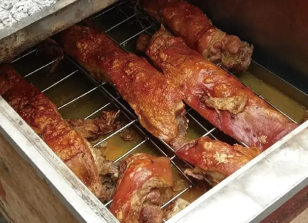 Bene Casa Caja Asadora Barbacoa de pozo grande Asador de cerdos portátil