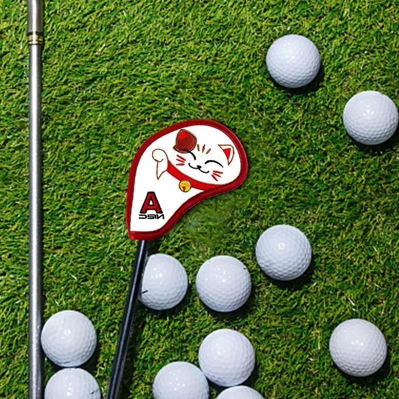 Iron Covers Golf Accessories Cat Pattern Iron Headcovers Set Of 9 Waterproof Protective Golf Iron Cover Set For Beginners