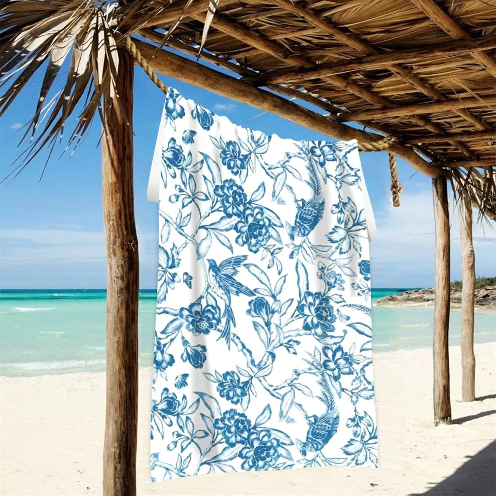 Leaves personality Pattern Beach Towel,  Beach Towe Quick Drying, Perfect For Travel beach towell AbsorbentQuick dry  breathable