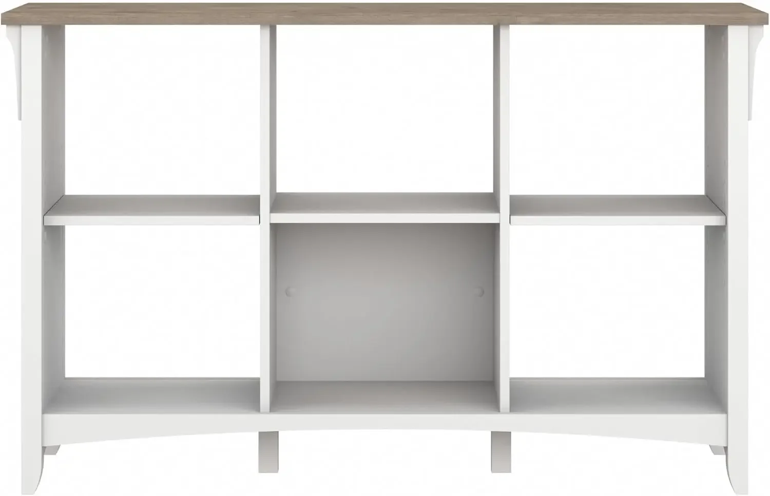 Salinas 6-Shelf 30-Inch H Cube Bookcase, Gray/Pure White