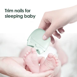 2-in-1 nageltrimmer slijper elektrische nagelknipper cutter LED-licht nagelpolijstmachine USB opladen voor baby volwassen ouderen