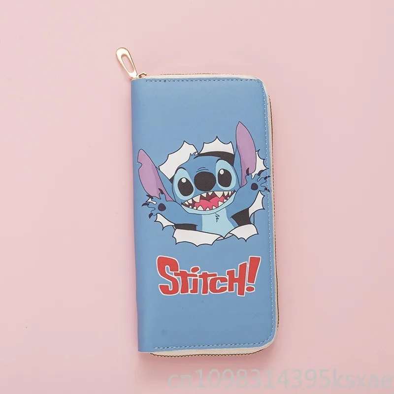 

Disney Stitch Wallet Long Zipper Print Fashion Wallet for Women Students Girls Daily Use