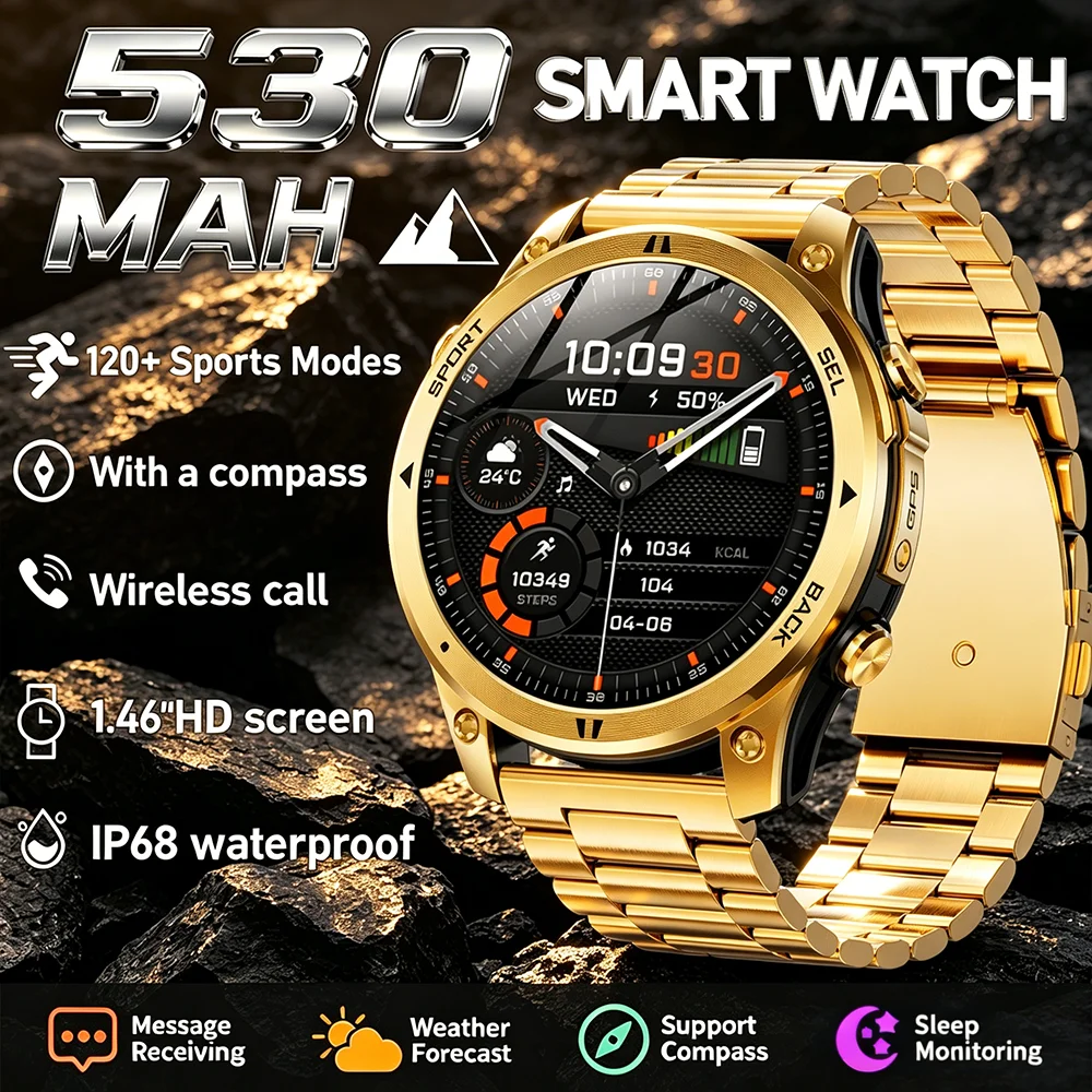 2026 New T-Rex3 Pro 530mAh Battery Smart Watch GPS Path IP68