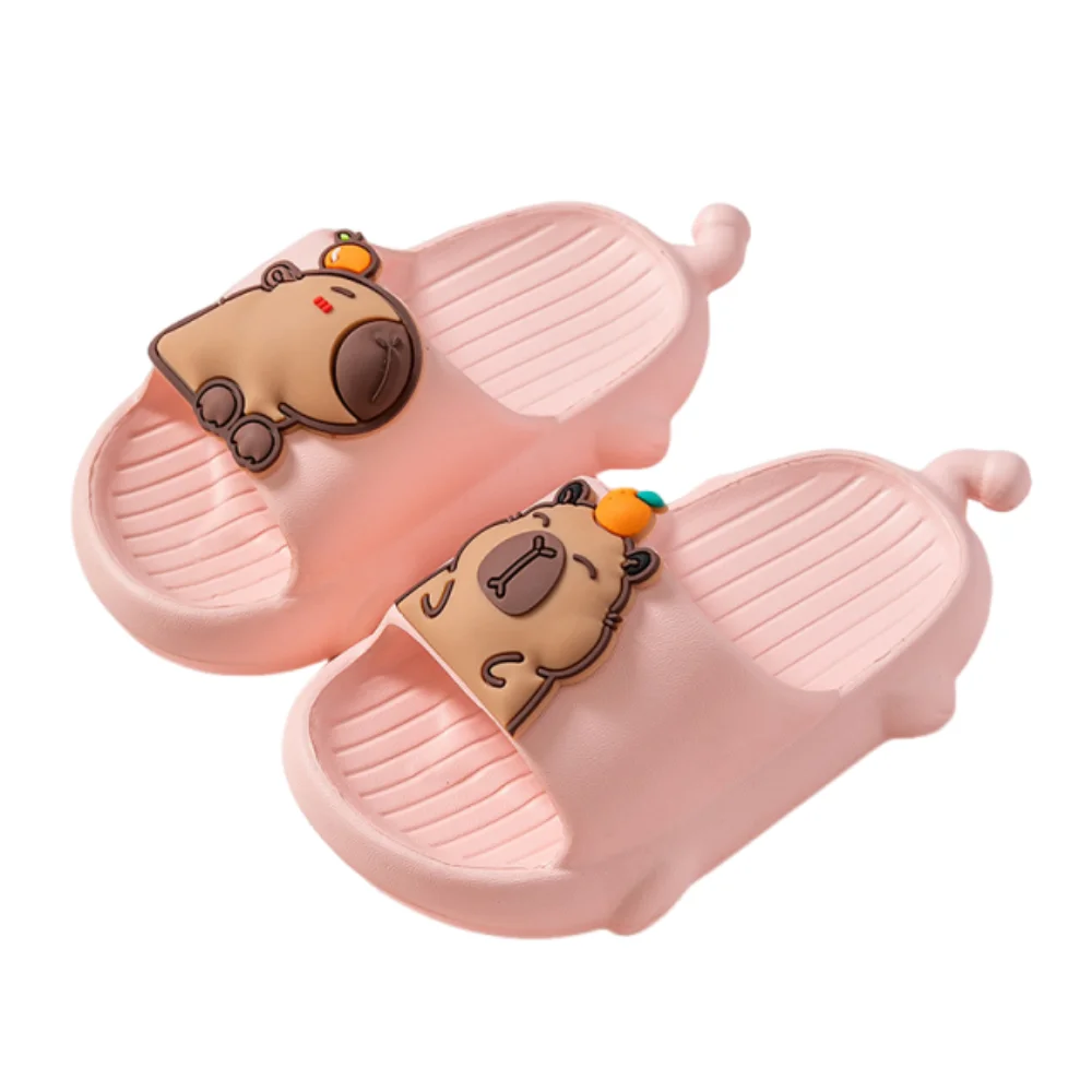 

Creative EVA Capybara Kids Slippers Cute Anti-slip Children's Bathroom Sandals Soft Silent Cartoon Animal Slippers Home