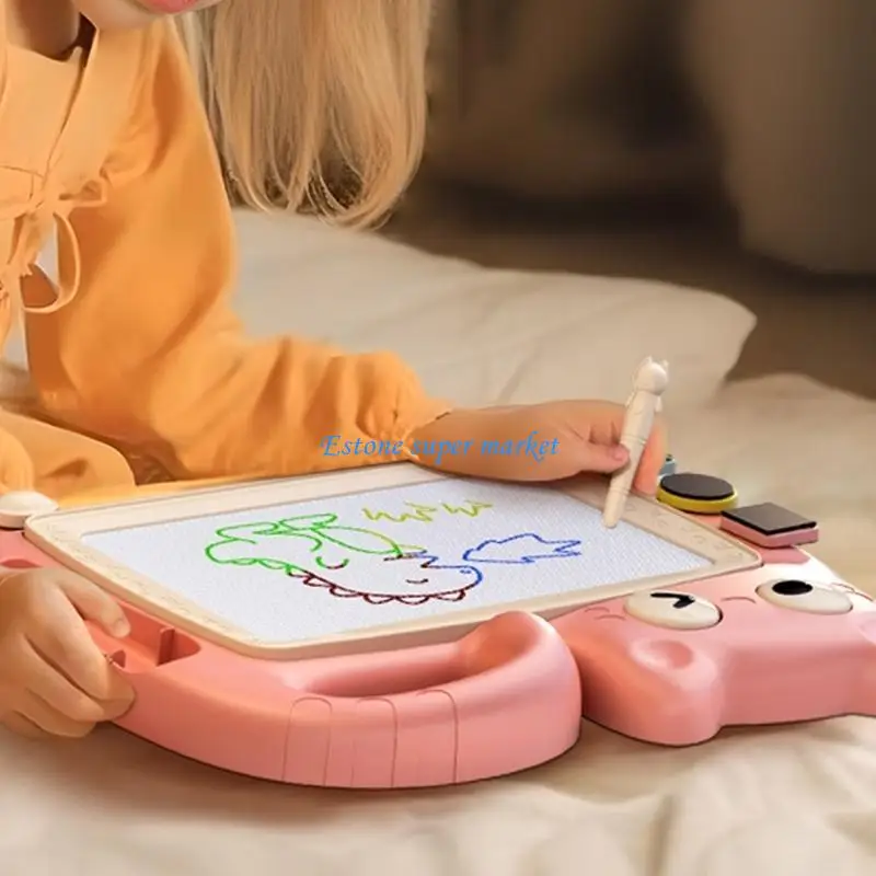 Tableau magnétique pour bébé 090B, planche à dessin Double face avec formes magnétiques, jouet pour enfants 2 à 8 ans