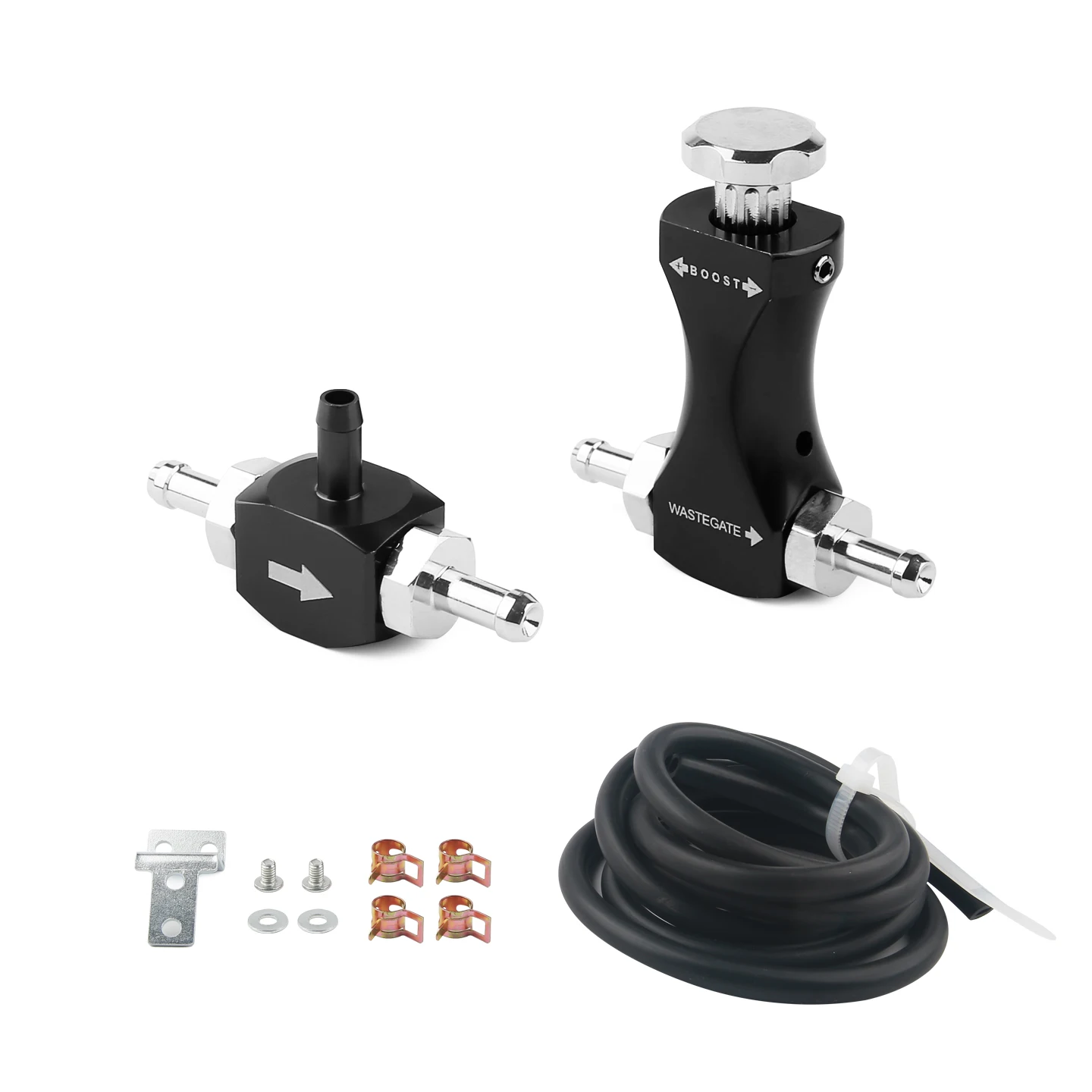 Universelles manuelles Boost-Controller-Kit – verstellbares Aluminium-Boost-T-Shirt und Entlüftungsventil für die Tuning von Turbolader-Autos