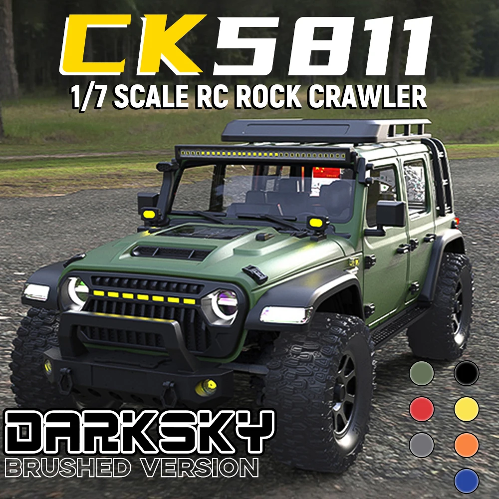 

CHUANG KE CK5811 Brushed Version 4WD RTR 1/7 RC Simulated Electric Remote Control Model Car ROCK Crawler Adults Children's Toys