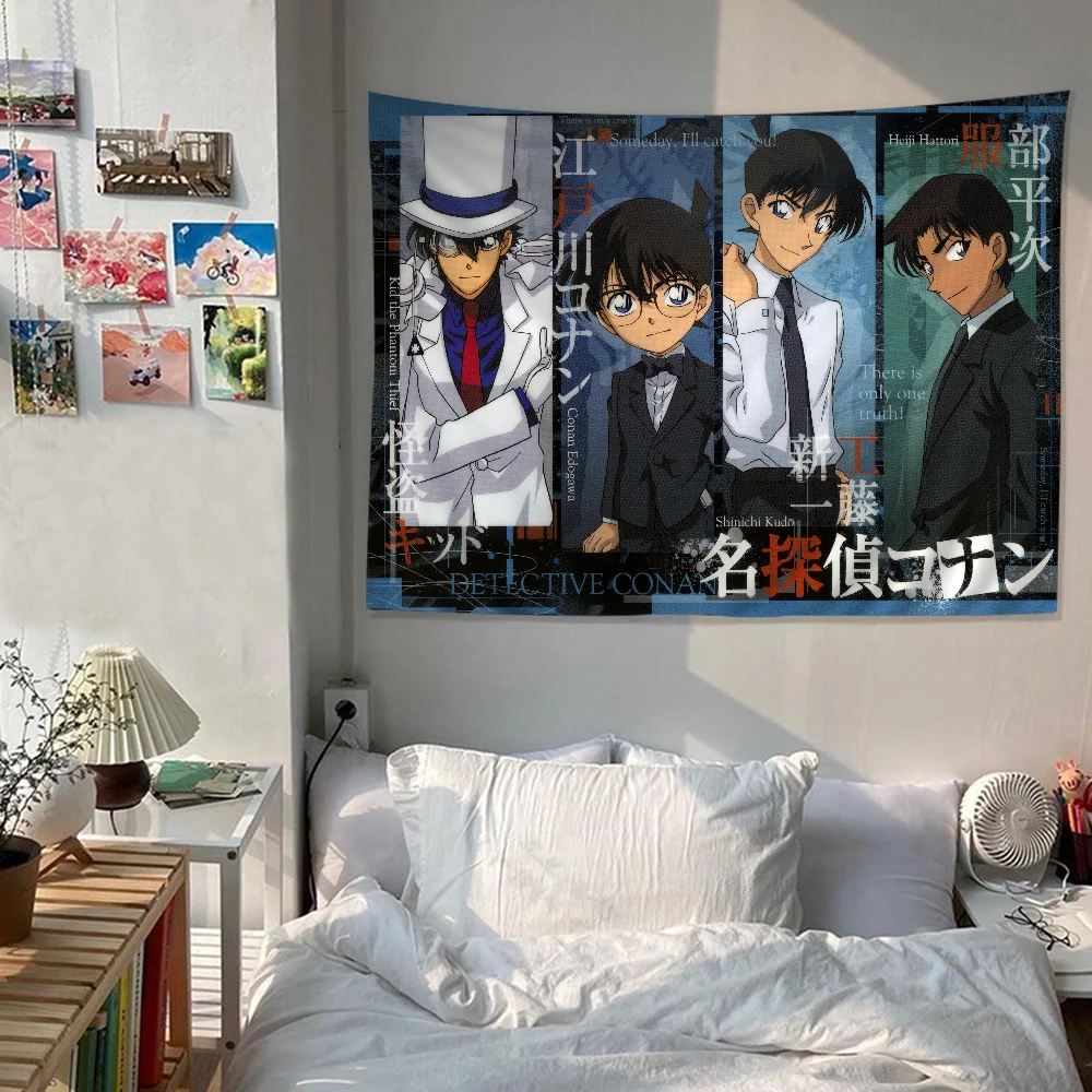 Detective Conan Printed Large Wall Tapestry Cheap Hippie Wall Hanging Bohemian Wall Tapestries Mandala Home Decor