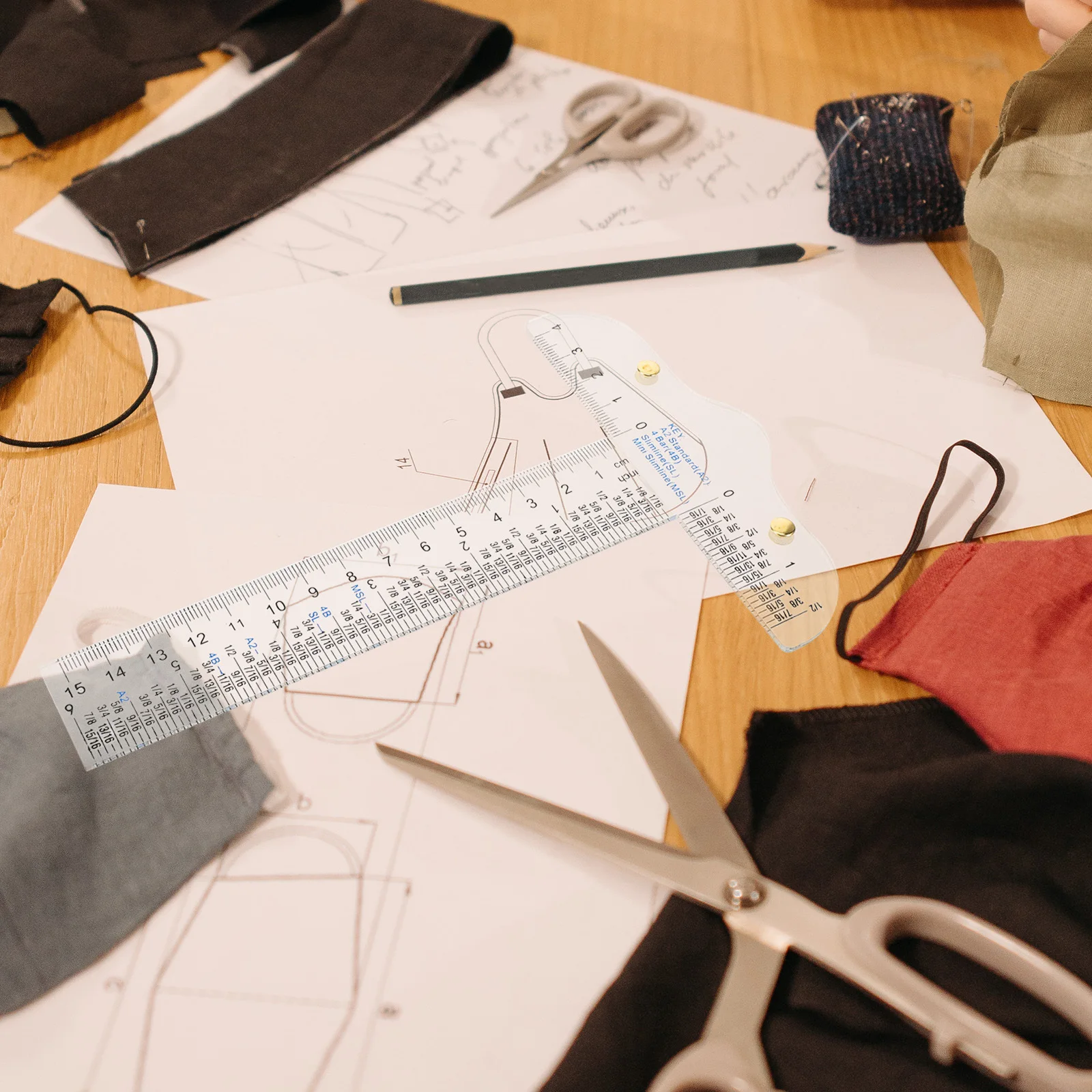 

Ruler Portable Sturdy T Shaped Ruler for Drafting Seam Allowance Measuring Tool for Engineers Architects Art Students